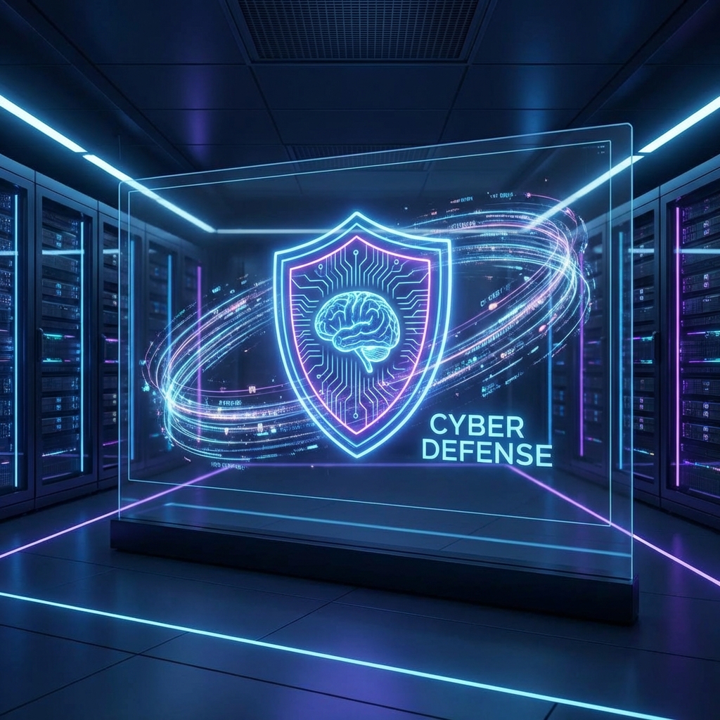 Futuristische Darstellung von KI-Sicherheit